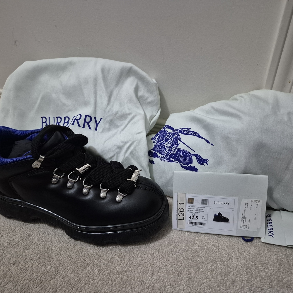 Burberry BRAND NEW Black and Blue Sneakers
